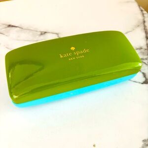 Kate Spade Lime Green and Sky Blue Sunglasses Glasses Case EUC